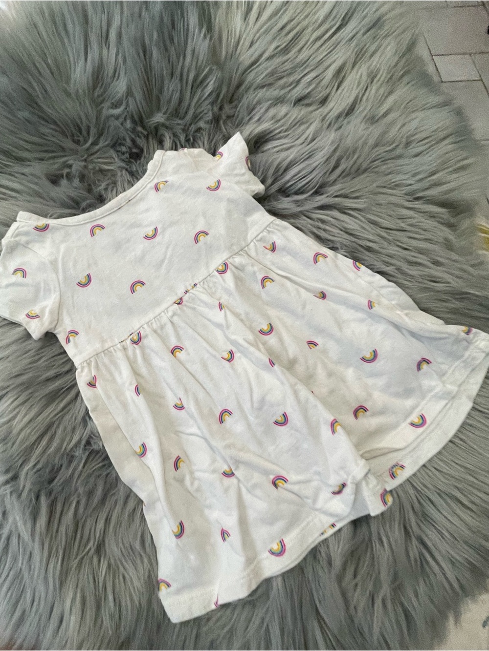 Old Navy Rainbow Print Baby Girl Dress 12-18 Months Cotton Item #2775